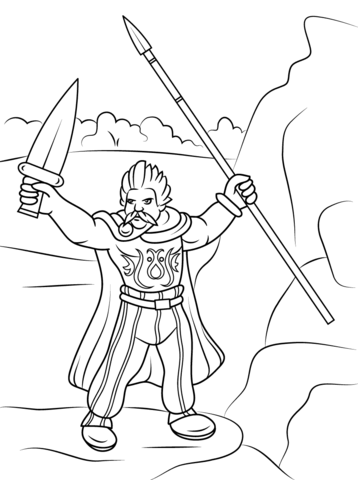 Celtic Warrior Coloring Page